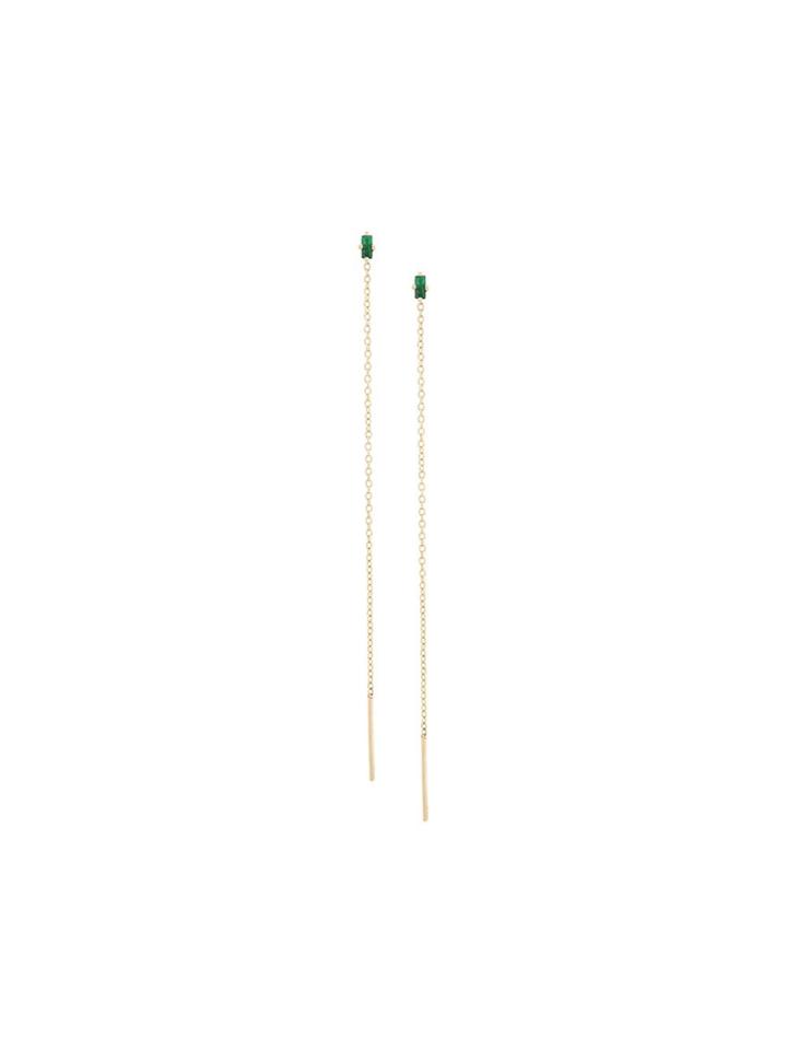 Lizzie Mandler Fine Jewelry 18kt Yellow Gold 'floating Thread' Emerald