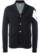 Moncler Gamme Bleu Contrast Brand Armband Blazer, Men's, Size: Medium, Blue, Cotton/cupro