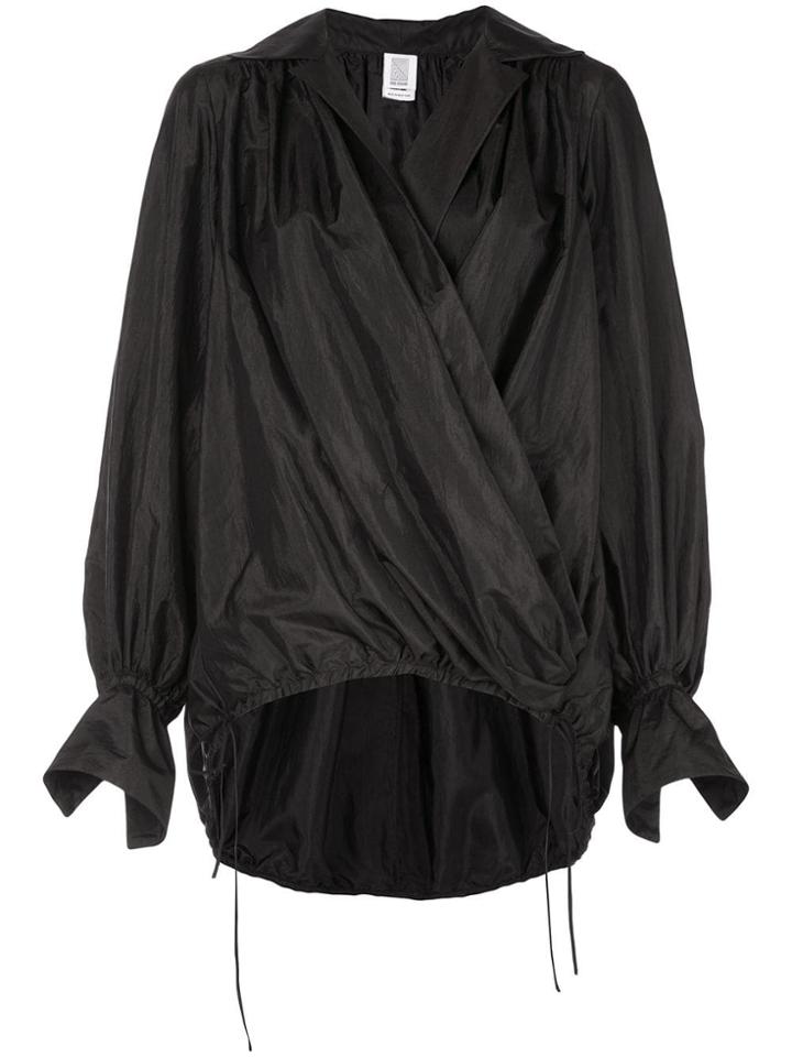 Rosie Assoulin Boxy Wrap Blouse - Black