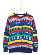 Stella Mccartney Kids Portia Striped Dot Cardigan, Girl's, Size: 10 Yrs, Blue