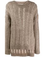 Uma Wang Cable Knit Jumper - Neutrals