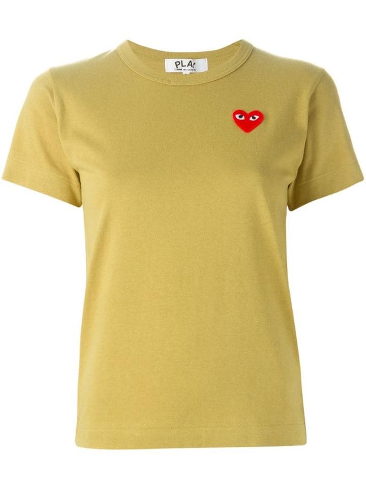 Comme Des Garçons Play Logo Patch T-shirt - Yellow