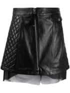 Diesel Black Gold Quilted Leather Skirt