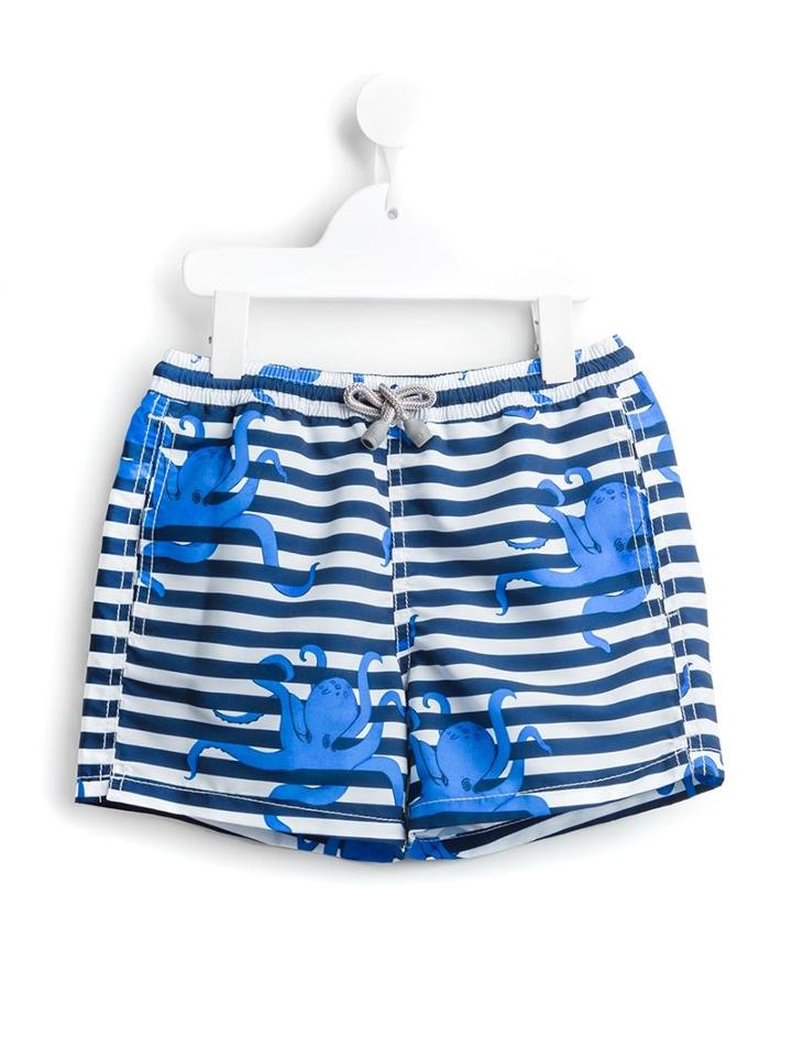 Mc2 Saint Barth Kids Octopus Print Swim Shorts, Boy's, Size: 8 Yrs, Blue