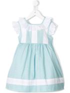 Amaia Micro Print Ruffled Dress, Girl's, Size: 6 Yrs, Blue