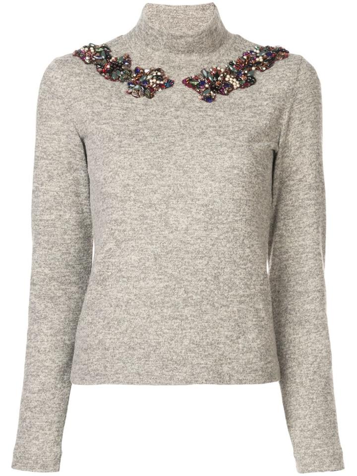 Patbo Embellished Sweater - Brown