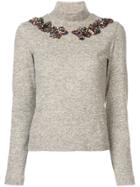 Patbo Embellished Sweater - Brown