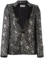 Star Jacquard Blazer, Women's, Size: 36, Black, Cotton/silk/polyester/silk, Saint Laurent