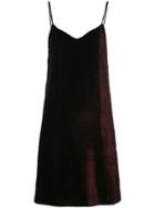 Hilfiger Collection Mini Velvet Slip Dress - Black