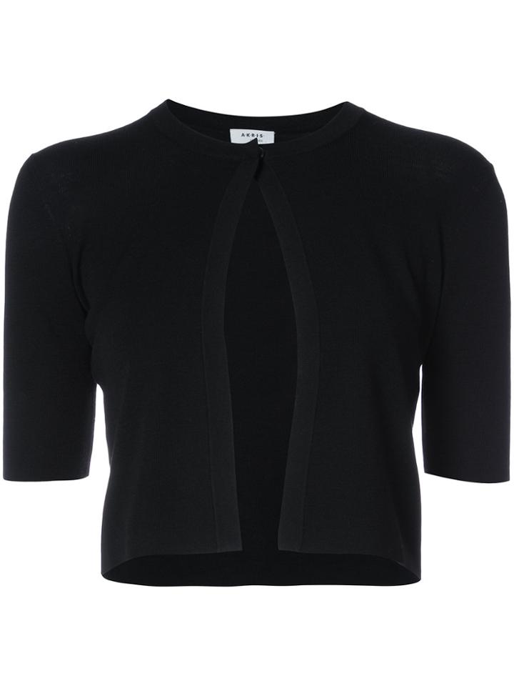 Akris Punto Cropped Cardigan - Black