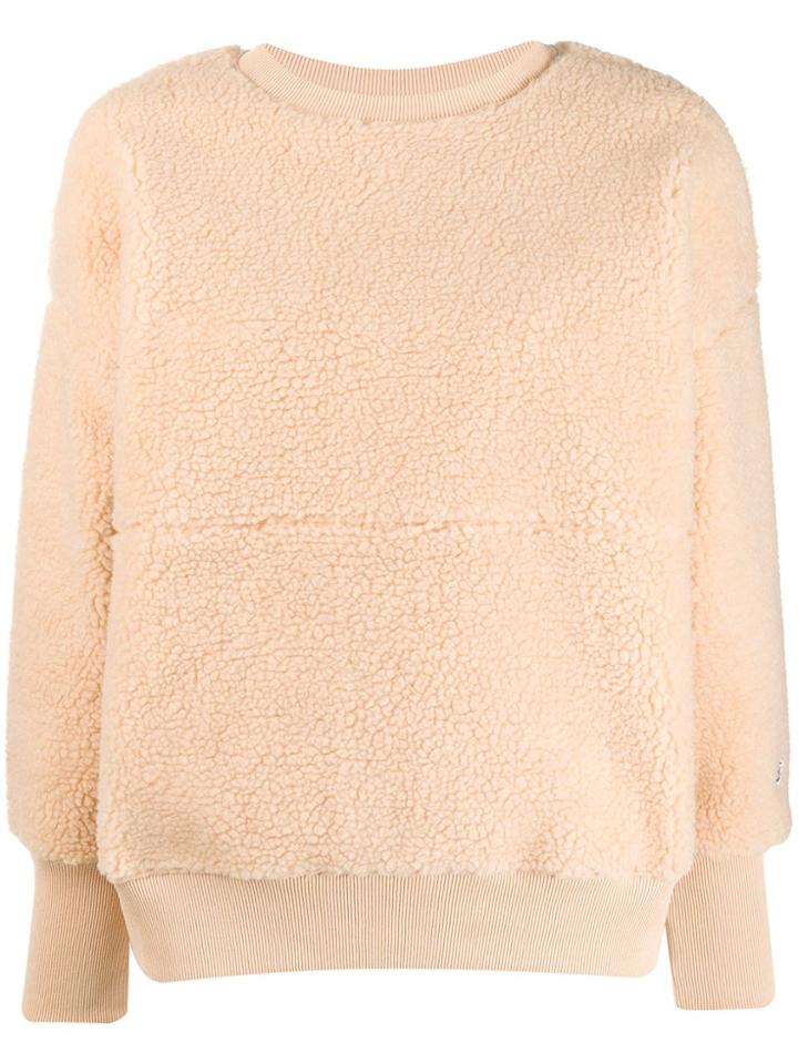 Champion Faux Shearling Sweatshirt - Neutrals