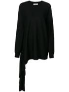 Jil Sander Draped Knitted Sweater - Black