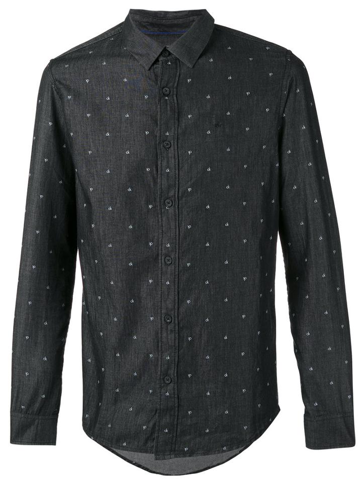 Calvin Klein Jeans - Printed Shirt - Men - Cotton - M, Grey, Cotton