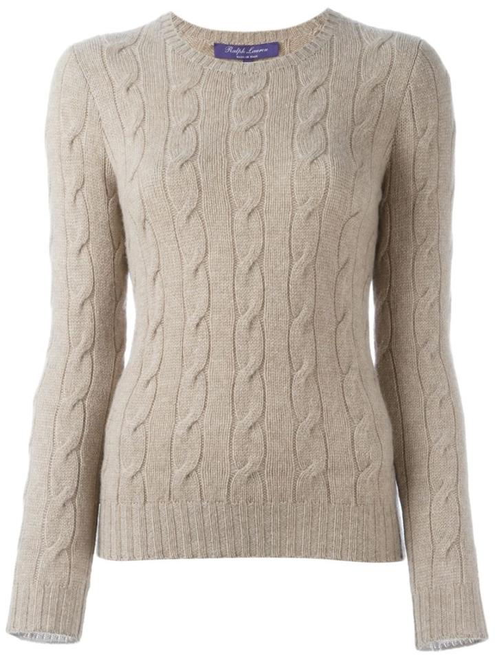 Ralph Lauren Purple Crew Neck Jumper, Women's, Size: Large, Nude/neutrals, Nylon/cashmere