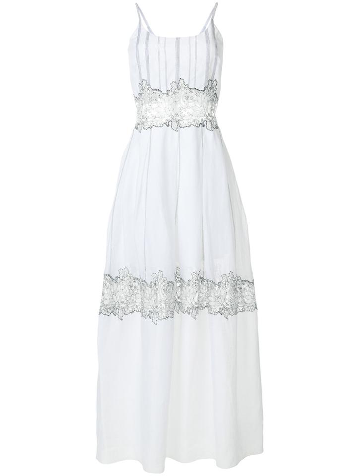Ermanno Scervino Long Lace Insert Dress - White