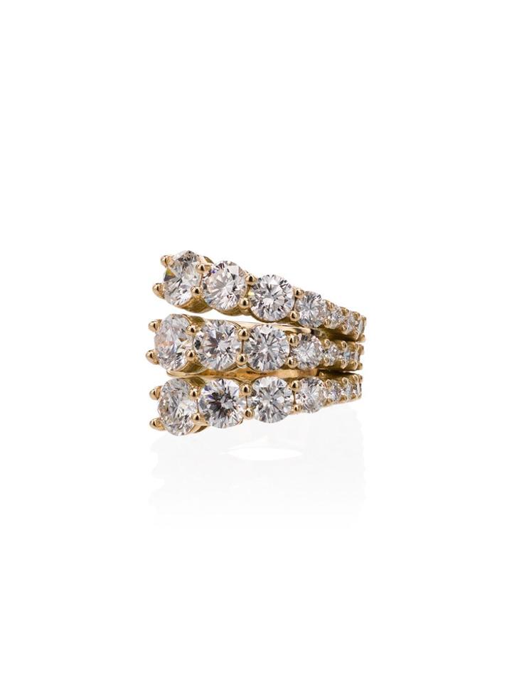 Melissa Kaye 18kt Rose Gold Aria Diamond Earcuff - Metallic