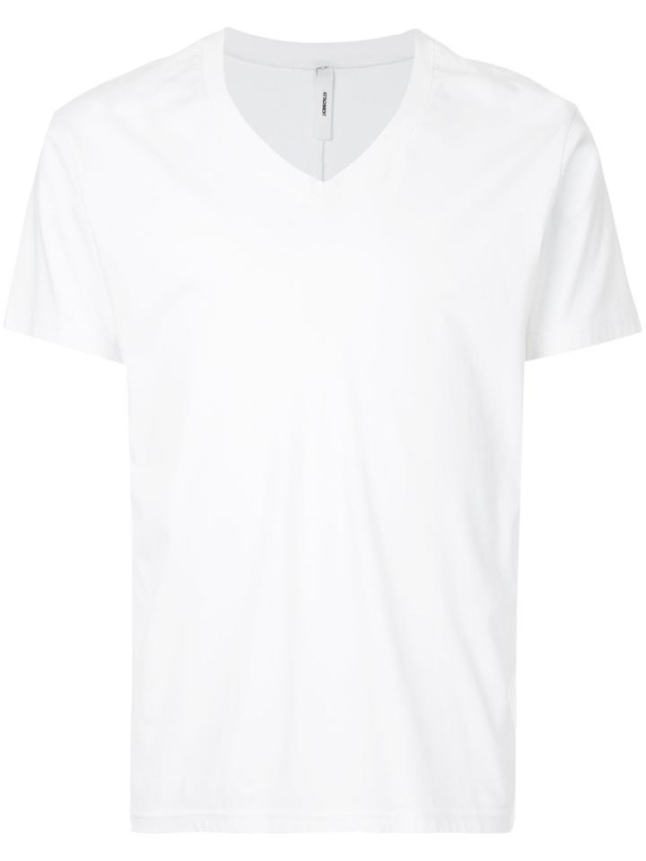 Attachment Fitted V-neck T-shirt - White