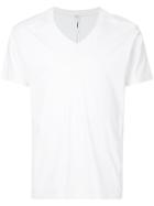 Attachment Fitted V-neck T-shirt - White