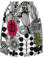 Junya Watanabe Comme Des Garçons Cartoon Print Skirt - White