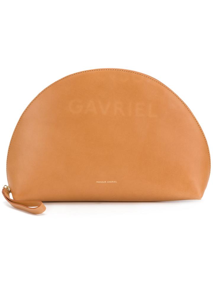 Mansur Gavriel Semi Circle Clutch - Brown