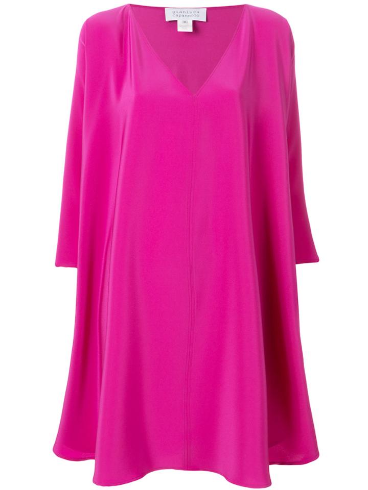 Gianluca Capannolo Floaty Shift Dress - Pink & Purple