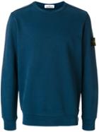 Stone Island - Crew Neck Jumper - Men - Cotton - Xl, Blue, Cotton