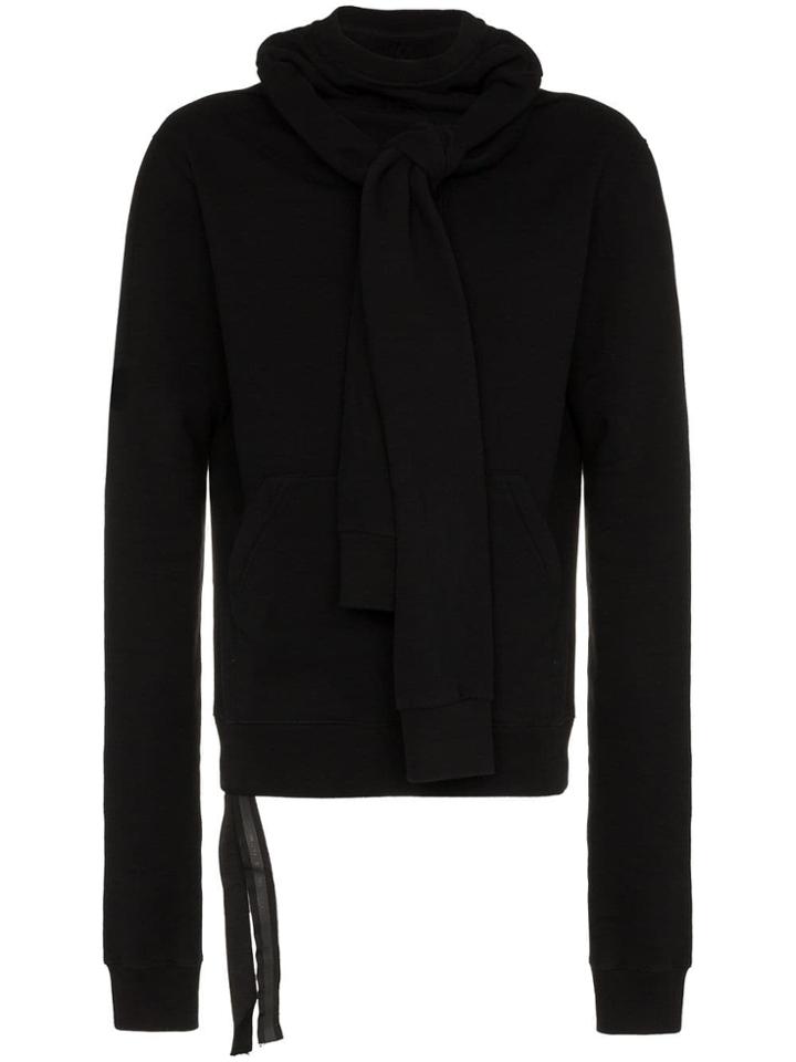 Unravel Project Long Sleeve Front Sleeve Hoodie - Black