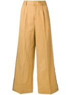 Forte Forte Side Panel Wide Leg Trousers - Yellow