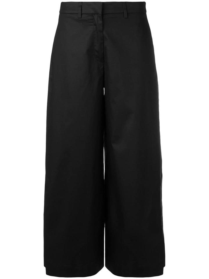 L'autre Chose Flared Tailored Trousers - Black