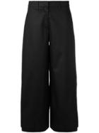 L'autre Chose Flared Tailored Trousers - Black