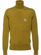 Prada Jacquard Logo Rollneck Jumper - Green
