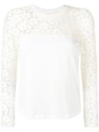 See By Chloé - Lace Embroidered Blouse - Women - Cotton - L, White, Cotton