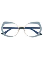 Marni Eyewear Geometric Shaped Glasses - Blue