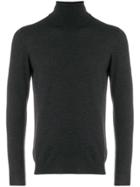 Zanone Roll-neck Fitted Sweater - Grey