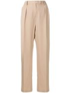 Alberta Ferretti Flared Tailored Trousers - Nude & Neutrals