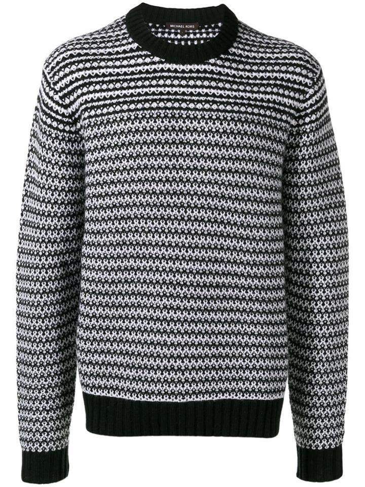 Michael Kors Two-tone Knit Jumper - Black