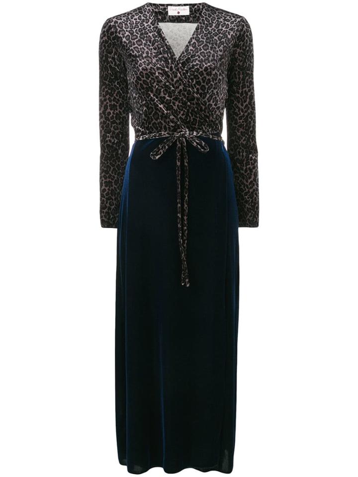 Daniela Pancheri Leopard Wrap Dress - Blue