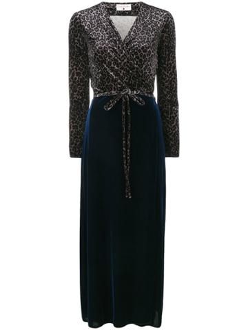 Daniela Pancheri Leopard Wrap Dress - Blue