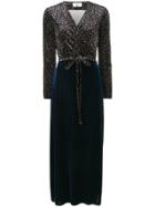 Daniela Pancheri Leopard Wrap Dress - Blue