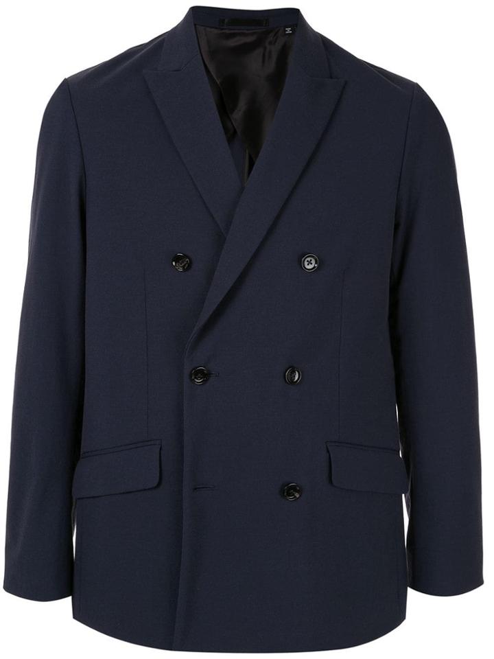 Knott Men Double-breasted Blazer - Blue