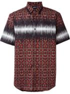 Just Cavalli Printed Shortsleeved Shirt, Men's, Size: 46, Red, Cotton/spandex/elastane