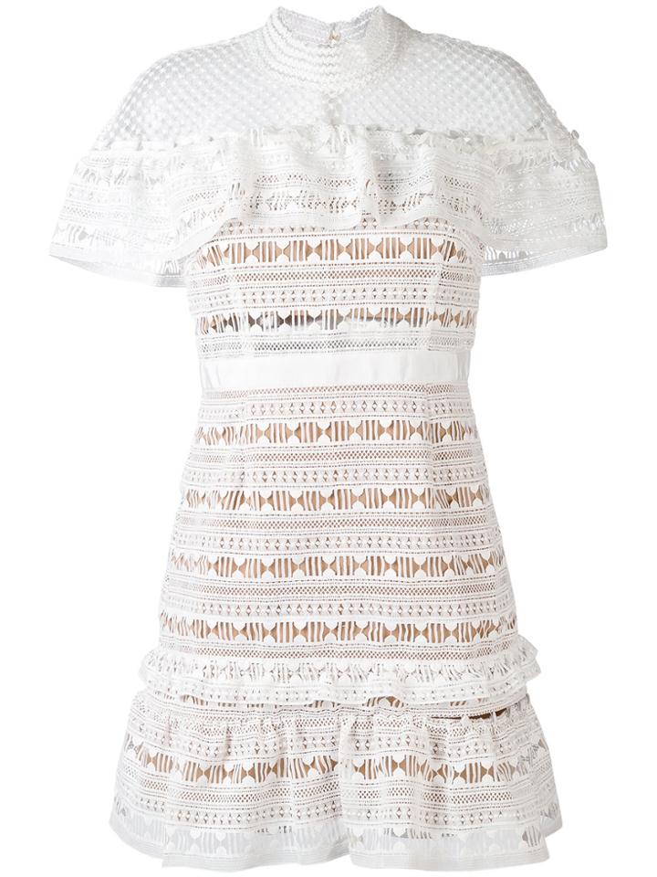 Self-portrait Lace Mini Dress - White