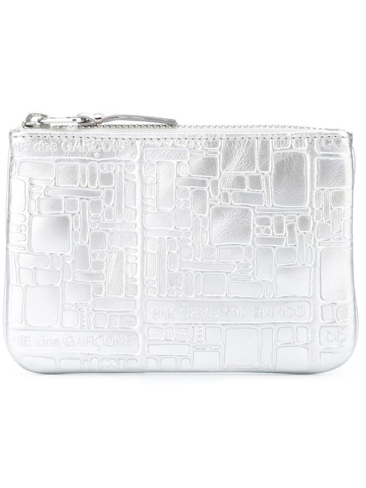 Comme Des Garcons Wallet Embossed Zip Wallet