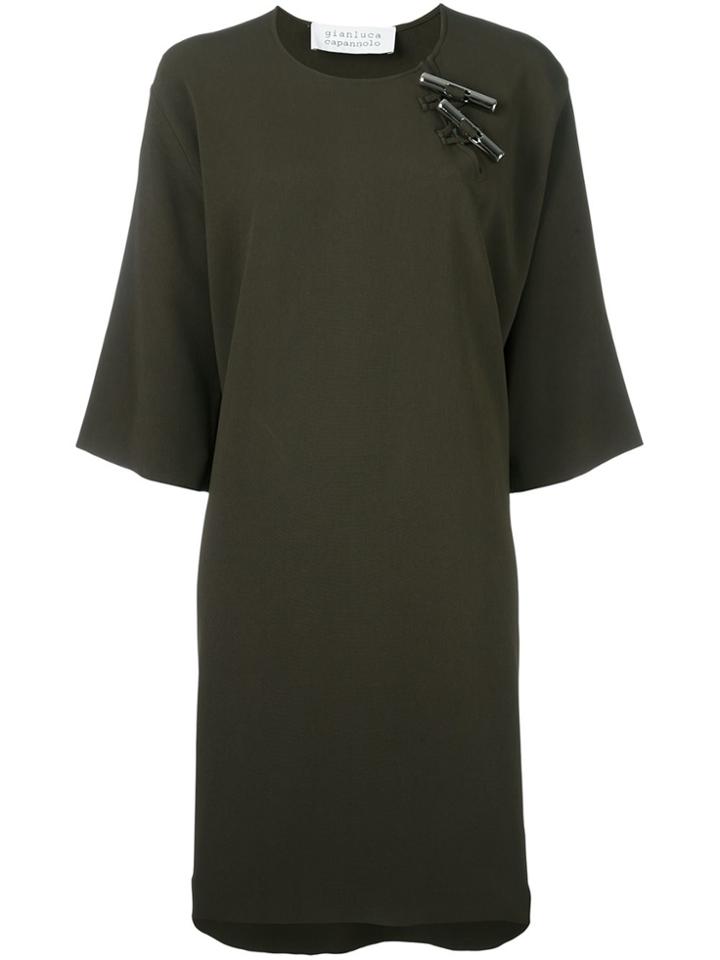 Gianluca Capannolo Collar Fastening Detail Dress - Green