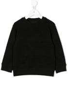 Emporio Armani Kids Teen Knitted Relief Logo Sweater - Black