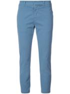 Nili Lotan Cropped Slim Fit Trousers - Blue