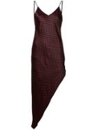 Amiri Spotted Asymmetric Dress - Black
