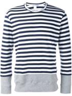 Comme Des Garçons Shirt Striped Sweatshirt, Men's, Size: Medium, Blue, Cotton