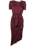 Alice+olivia Alana Draped Dress - Pink & Purple