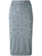 No21 Embellished Skirt, Women's, Size: 42, Grey, Polyamide/pvc/virgin Wool